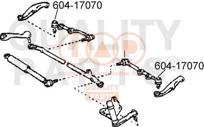 IAP QUALITY PARTS 604-17070 Наконечник рулевой тяги  для VW  (Фольцваген Таро)