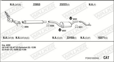 SISTEM DE ESAPAMENT WALKER FOK018304A