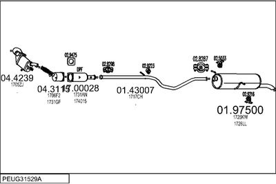 Układ wydechowy MTS PEUG31529A017994