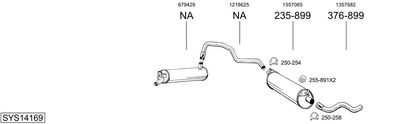 ABGASANLAGE BOSAL SYS14169