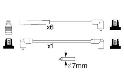Комплект проводов зажигания BOSCH 0 986 356 804 для VOLVO 760