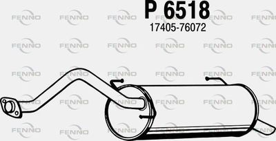 Глушитель выхлопных газов конечный FENNO P6518 для TOYOTA PREVIA