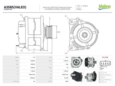 Laturi AS-PL A3585(VALEO)