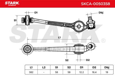 носач, окачване на колелата STARK SKCA-0050358