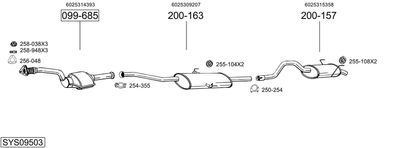 ABGASANLAGE BOSAL SYS09503