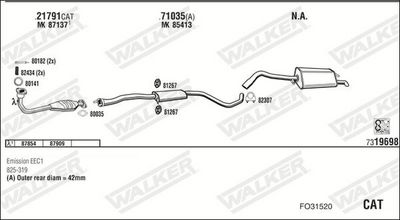 SISTEM DE ESAPAMENT WALKER FO31520