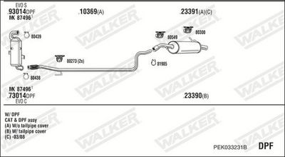 ABGASANLAGE WALKER PEK033231B