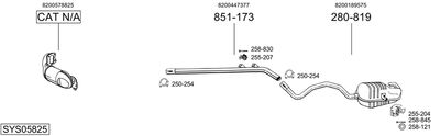 Układ wydechowy BOSAL SYS05825