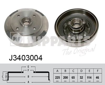Brzdový buben NIPPARTS J3403004