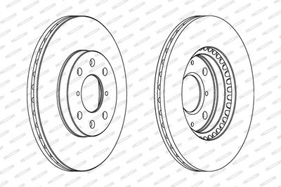 BREMSSCHEIBE FERODO DDF1520C 1