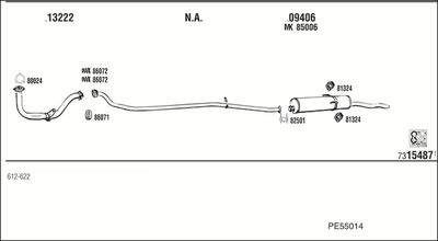 ABGASANLAGE WALKER PE55014