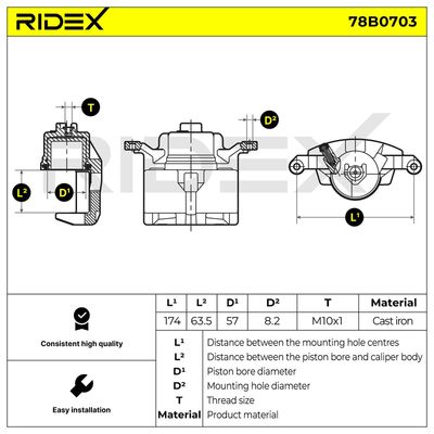 спирачен апарат RIDEX
