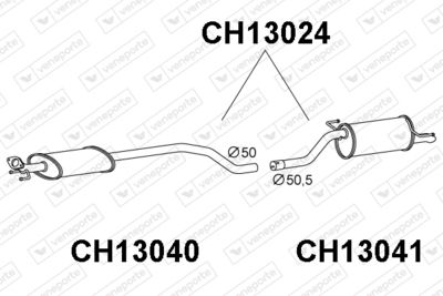 VENEPORTE CH13024 Глушитель выхлопных газов  для CHEVROLET AVEO Наклонная задняя часть (T300) 1.4