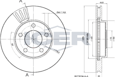 спирачен диск ICER 78BD4093-2