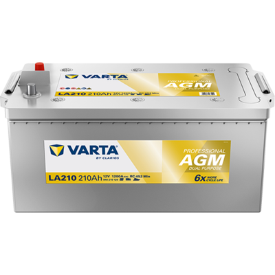 Batterij VARTA 12V 210Ah (EN) PROFESSIONAL DUAL PURPOSE AGM L+ Standaard terminal 518x276x242mm, B00 - geen montageflens