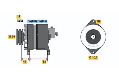 Генератор BOSCH 6 033 GB5 007 для NISSAN VANETTE