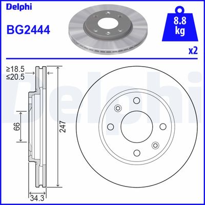 Тормозной диск BG2444