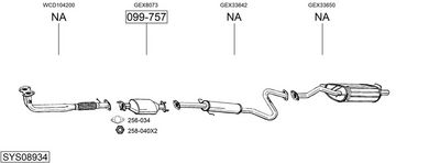 Изпускателна система BOSAL SYS08934