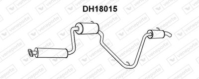 Глушитель выхлопных газов конечный VENEPORTE DH18015 для DAIHATSU CUORE