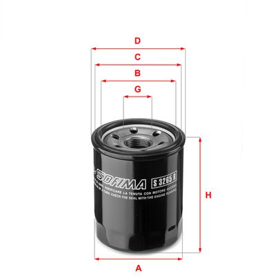Масляный фильтр SOFIMA S 3265 R для MAZDA RX-5