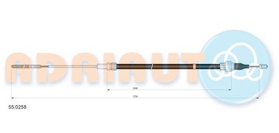 Тросик, cтояночный тормоз 55.0258