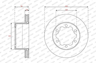 BREMSSCHEIBE FERODO DDF3105C1 1