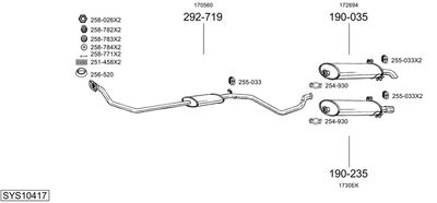Układ wydechowy BOSAL SYS10417