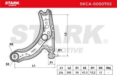 носач, окачване на колелата STARK SKCA-0050702