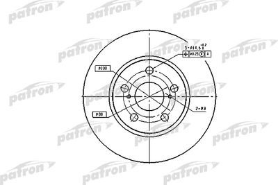 Тормозной диск PATRON PBD2683 для TOYOTA PRIUS