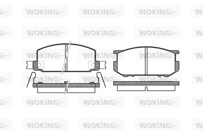 Комплект тормозных колодок, дисковый тормоз WOKING P0093.22 для DAIHATSU CHARMANT
