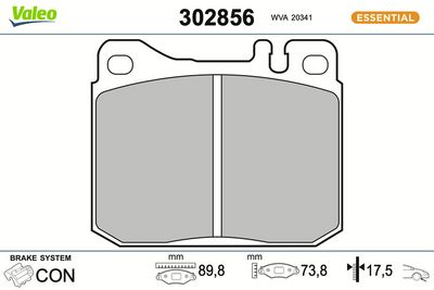 SET PLACUTE FRANA FRANA DISC VALEO 302856