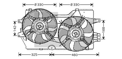 Вентилятор, охлаждение двигателя EACLIMA 33V12002 для CHRYSLER GRAND VOYAGER