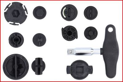 Ks Tools - súprava pre plastové vypúšťacie skrutky oleja 9ks