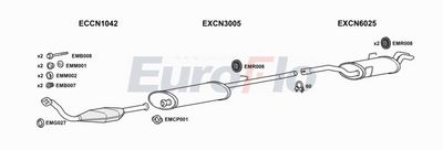 EuroFlo Exhaust System FTULY20D 6004A00