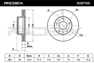 спирачен диск RIDEX