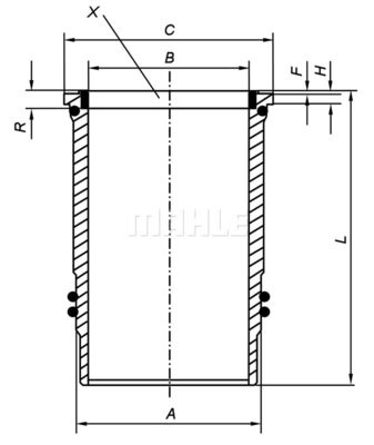 Cylinderhylsa MAHLE 005 WN 09 01