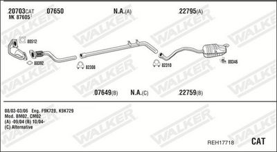 SISTEM DE ESAPAMENT WALKER REH17718