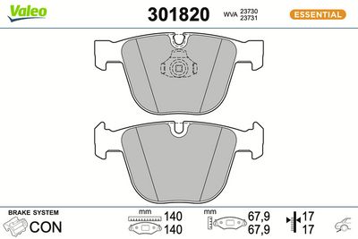 BREMSBELAGSATZ SCHEIBENBREMSE