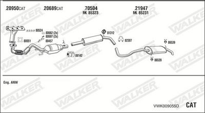 Изпускателна система WALKER VWK009055D
