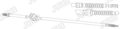 Тросик, cтояночный тормоз JURID 432890J для AUDI 200