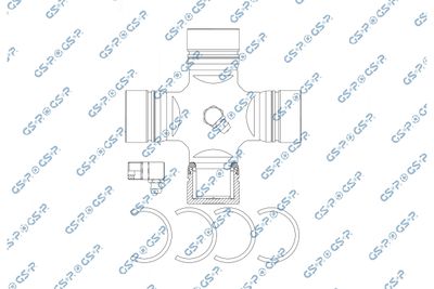 Połączenie, wał wzdłużny GSP UJ900180