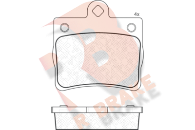 R BRAKE RB1310 Тормозные колодки и сигнализаторы  для MERCEDES-BENZ C-CLASS (W202) C 200 D (202.122)