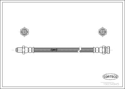 Тормозной шланг CORTECO 19034945 для VW KAEFER
