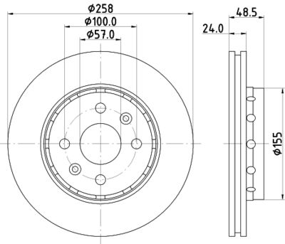 Тормозной диск MINTEX MDC1799 для KIA SHUMA