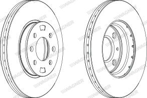 WAGNER WGR1603-1 Тормозные диски WAGNER для KIA RIO