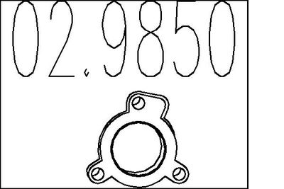 MTS 02.9850 Прокладка глушителя  для MAZDA 121 II (DB) 1.3 16V