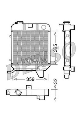 Радиатор, охлаждение двигателя DENSO DRM21040 для PEUGEOT 504