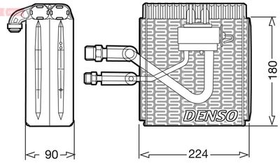 DENSO DEV09005 Испаритель  для FIAT PUNTO (Фиат Пунто)