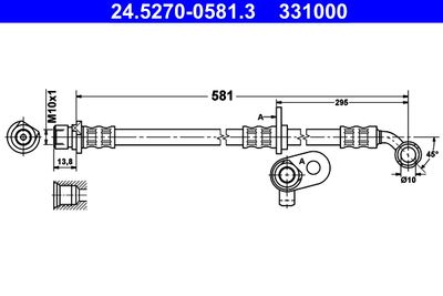 Тормозной шланг ATE 24.5270-0581.3 для HONDA CR-V