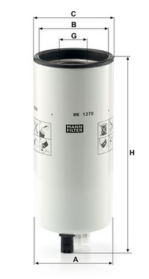 Palivový filtr MANN-FILTER WK 1270